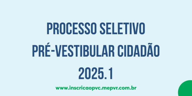Banner - Processo Seletivo 2025.1